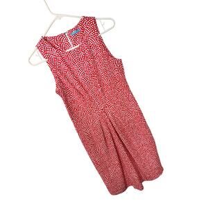 J.‎ Mclaughlin Womens Dotted Print Catalina Cloth Dress Red White SZ Small